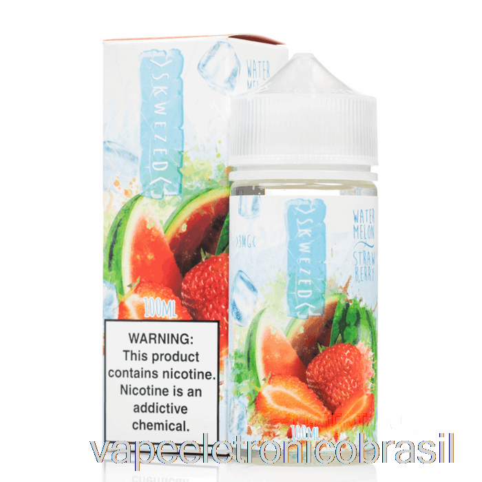 Vape Recarregável Gelo Melancia Morango - Skwezed - 100ml 3mg